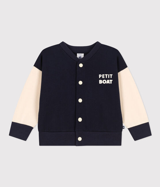 Babies' Fleece Baseball Jacket SMOKING blue/AVALANCHE