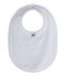 Baby's unisex bib in lined velour ECUME white