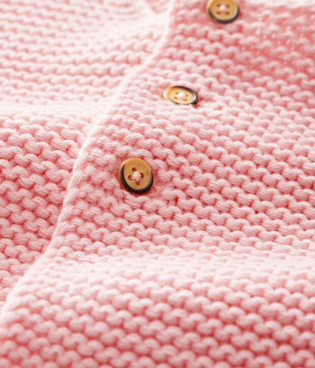 Baby girl's wool and cotton mix cardigan pink