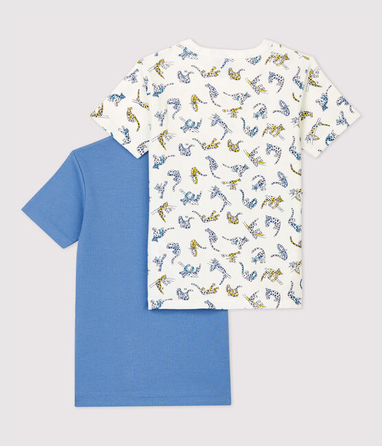 Boys' Short-Sleeved Panther Print Organic Cotton T-Shirts - 2-Pack variante 1