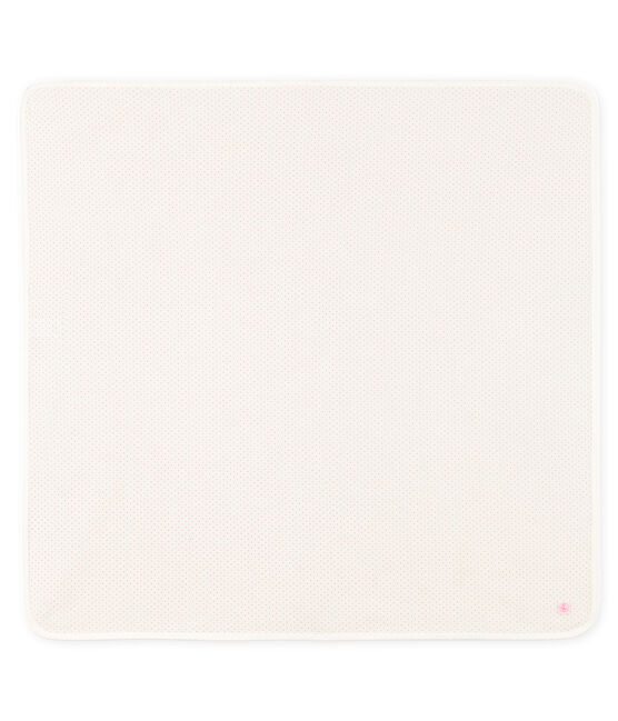 Babies' Ribbed Maternity Blanket MARSHMALLOW white/CHARME pink