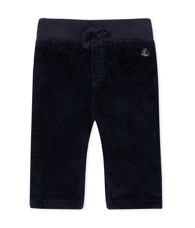 Baby boy's lined stretch corduroy trousers SMOKING
