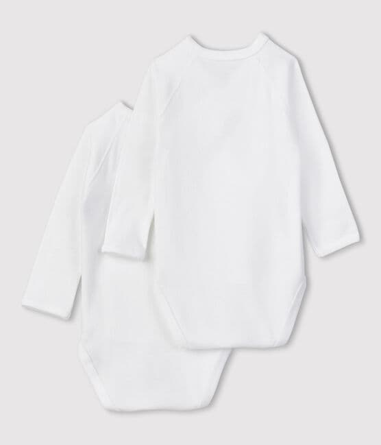 Babies' long-sleeved plain cotton wrapover bodysuits - 2-Pack  variante 1