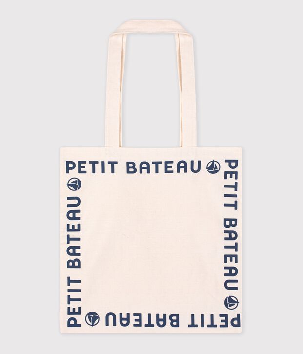 canvas tote bag white/blue