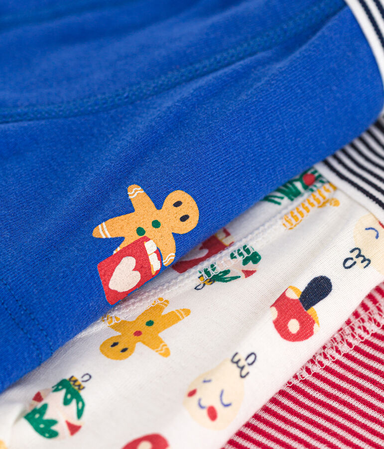 Children's Christmas-theme cotton boxers - 3-pack multicolor