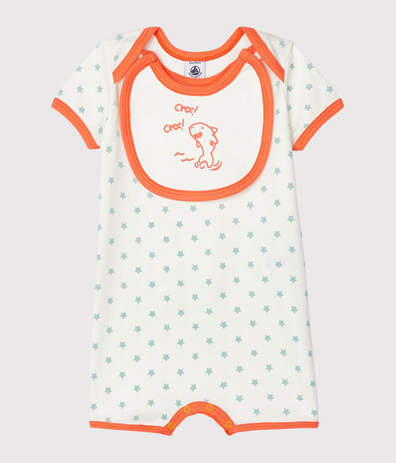 Baby Boys' Ribbed Playsuit white/blue