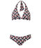 Women's printed two-piece swimsuit SMOKING blue/MULTICO white