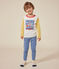 Children's space-themed plain cotton pyjamas BEACH blue/MULTICO
