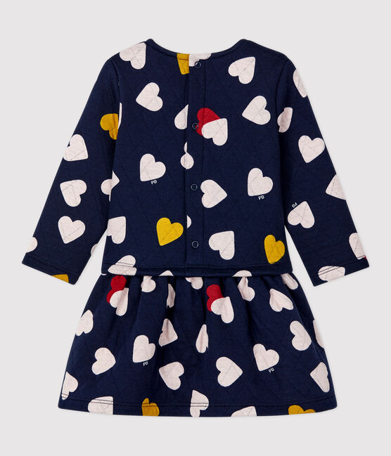 Babies' Quilted Dress SMOKING blue/MULTICO white