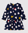 Babies' Quilted Dress SMOKING blue/MULTICO white