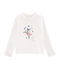 Girls' Long-sleeved T-Shirt MARSHMALLOW white