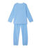 Girl's milleraies striped pyjamas DELPHINIUM blue/ECUME white