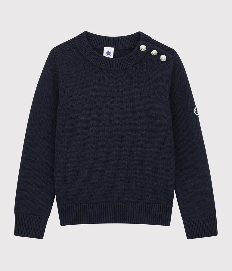 Children's Wool and Cotton Pullover blue