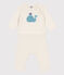 Babies' Wool/Cotton Knit 2-Piece Set MARSHMALLOW white