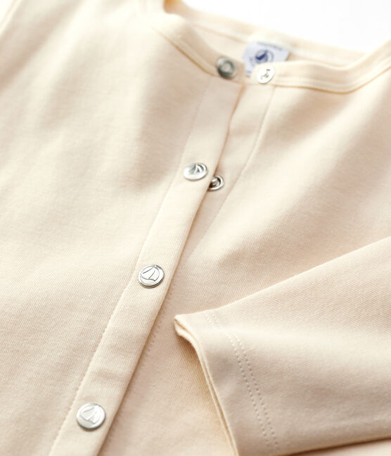 Girls' Cotton Cardigan AVALANCHE Ecru