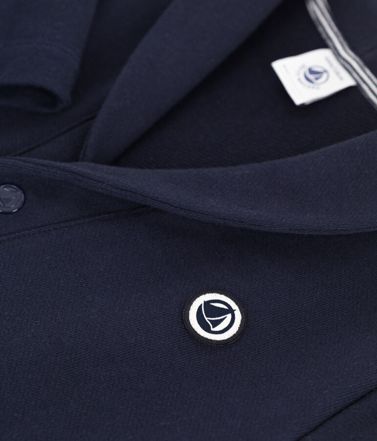 Children's plain cotton cardigan blue