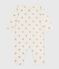 Babies' footless printed cotton pyjama suit MILK Ecru/ARGENT