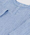 Babies' Long-Sleeved Cotton Henley Bodysuit SKY