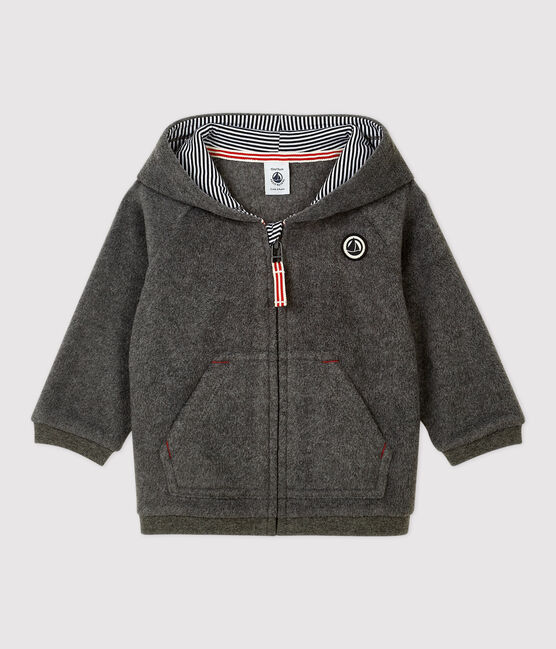 Babies' Fleece Hoodie SUBWAY CHINE grey