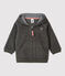 Babies' Fleece Hoodie SUBWAY CHINE grey