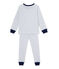 Pyjama garçon en milleraies POUSSIERE grey/LAIT white