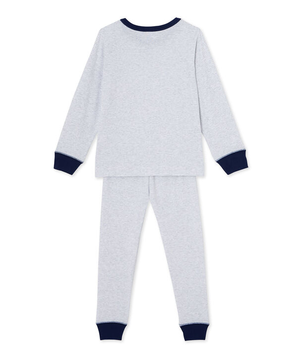 Pyjama gar&ccedil;on en milleraies grey/white