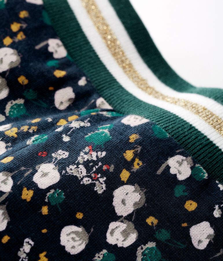 Baby Girls' Printed Tube Knit Trousers blue/multicolor