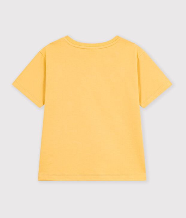 Children's short-sleeved printed T-shirt yellow