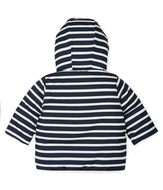 Striped Baby Boys' Down Jacket SMOKING blue/MARSHMALLOW white