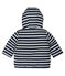 Striped Baby Boys' Down Jacket SMOKING blue/MARSHMALLOW white
