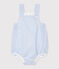 Unisex Baby's Striped Poplin Playsuit MARSHMALLOW white/MULTICO white