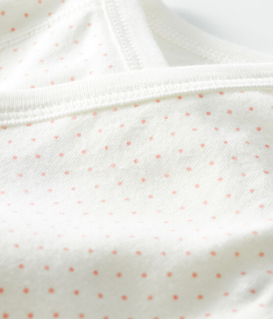 Newborn Babies' Long-Sleeved Bodysuit MARSHMALLOW white/CHARME pink