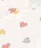 Long cotton onesie for baby MARSHMALLOW white/MULTICO white