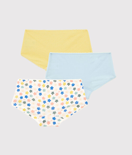 Girls' Glow-In-The-Dark Floral Cotton Hipsters - 3-Pack variante 1