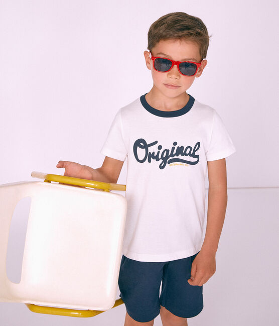 Boys' Short-sleeved T-shirt MARSHMALLOW white