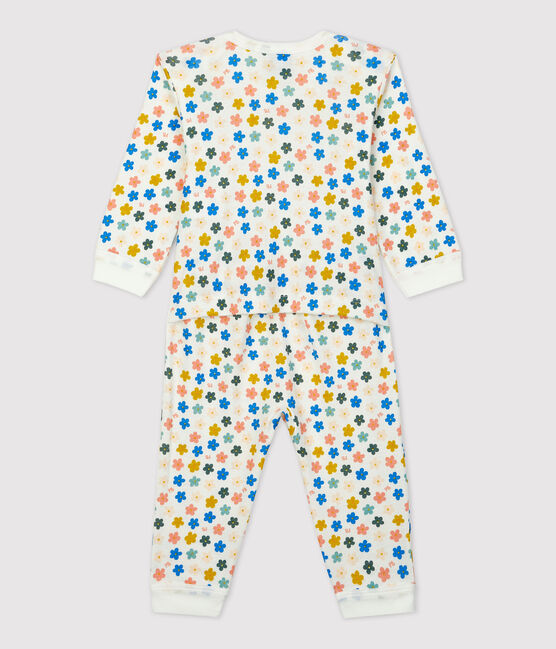 Babies' Glow-In-The-Dark Cotton Footless Sleepsuit MARSHMALLOW white/MULTICO white