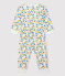 Babies' Glow-In-The-Dark Cotton Footless Sleepsuit MARSHMALLOW white/MULTICO white