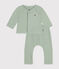 Babies Fleece Outfit - 2-Piece Set HERBIER green
