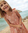 Children's sleeveless printed cotton dress ABRICOT orange/MARSHMALLOW