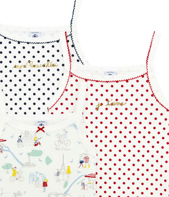 Little girl's strap vest trio variante 1