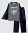 Boys' Knight Velour Pyjamas SMOKING blue/MULTICO white