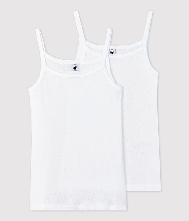 Girls' Openwork Strappy Tops - 2-Pack multicolor