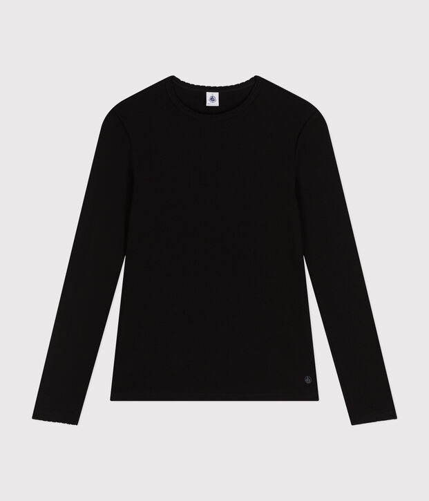 Women's Iconic Cocotte Stitch Cotton T-Shirt black