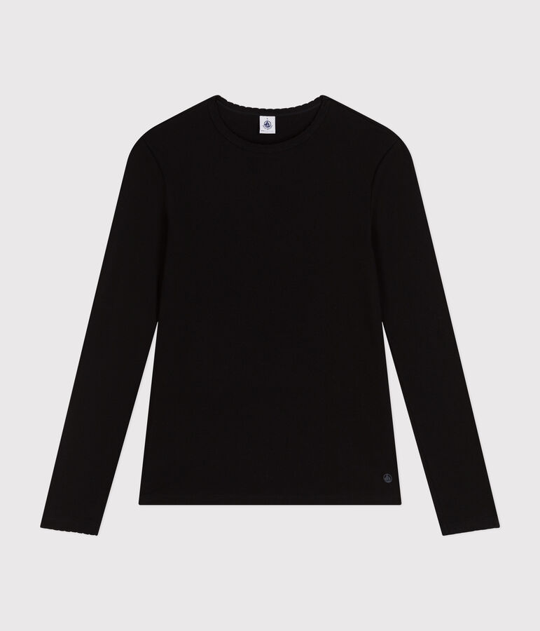 Women's Iconic Cocotte Stitch Cotton T-Shirt black