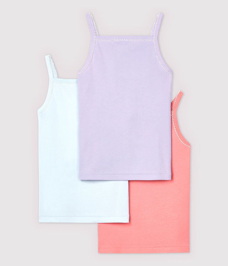 Girls' Fruit Pattern Strappy Tops - 3-Pack multicolor