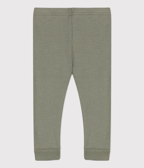 Babies' Plain Cotton Leggings MARECAGE green