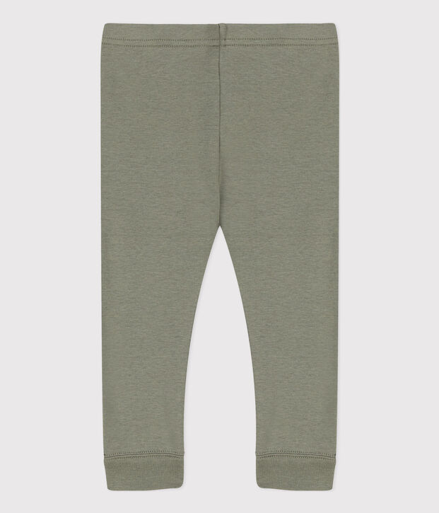 Babies' Plain Cotton Leggings green