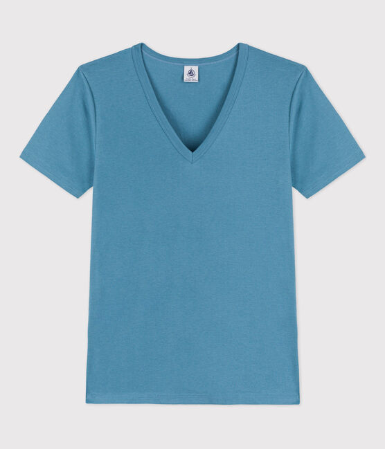 Women's Iconic Cotton V-Neck T-Shirt LAVIS blue