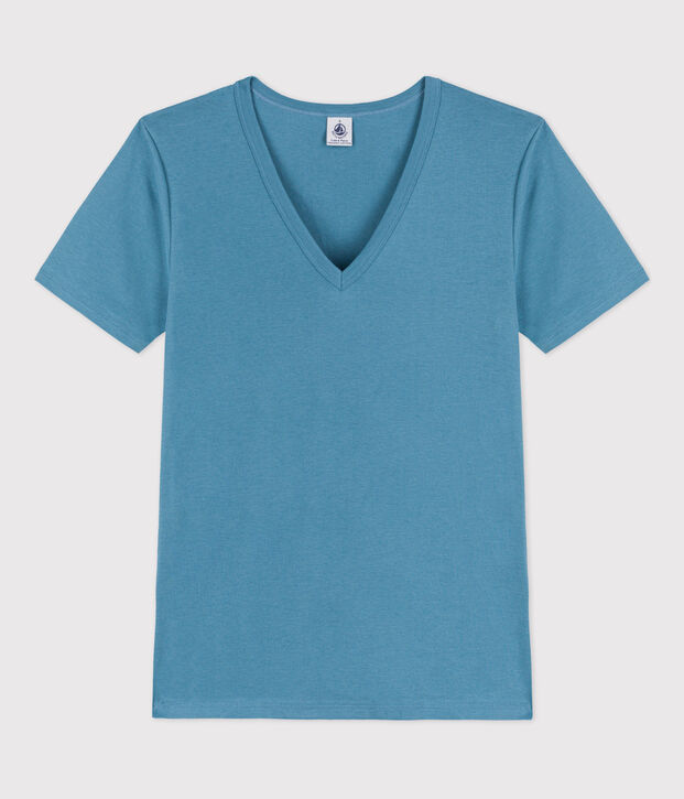 Women's Iconic Cotton V-Neck T-Shirt blue