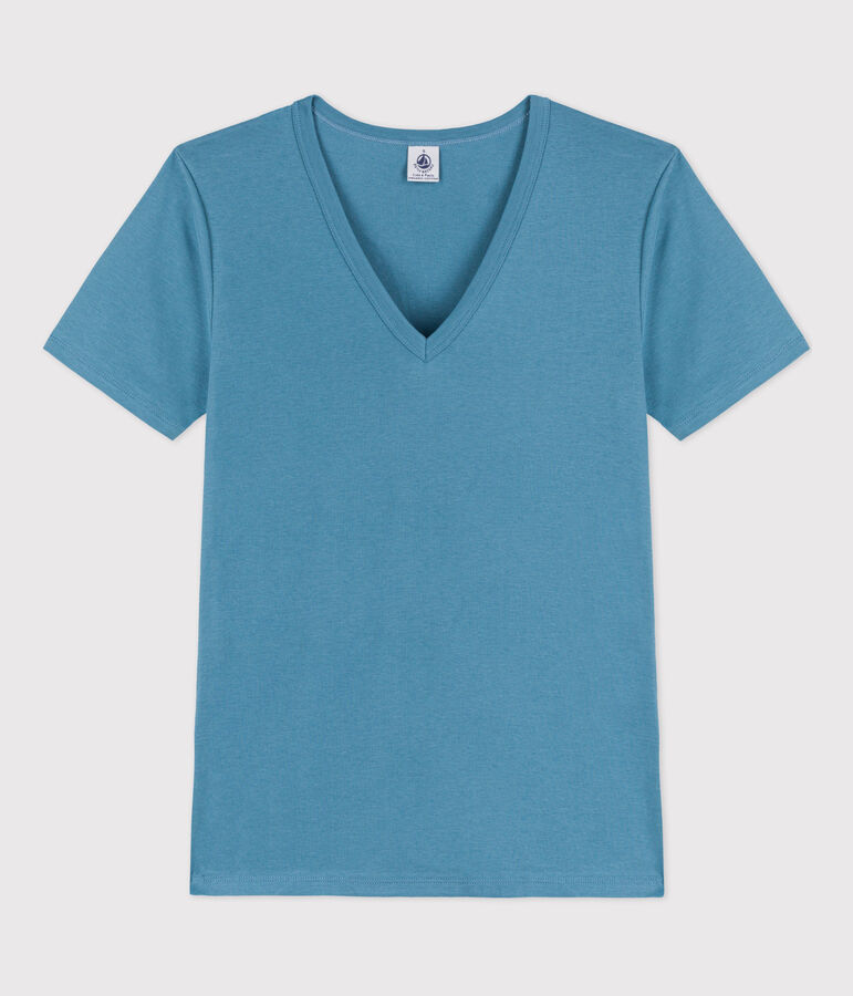 Women's Iconic Cotton V-Neck T-Shirt blue